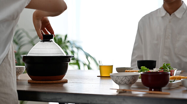 GOHANGAMA Glass-Lid Rice Cooker Ceramic Pot – Hario Asia Official