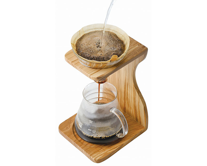 Hario Original V6 Pour Over Stand & Dripper Cone, Stainless Steel or Olive  Wood on Food52