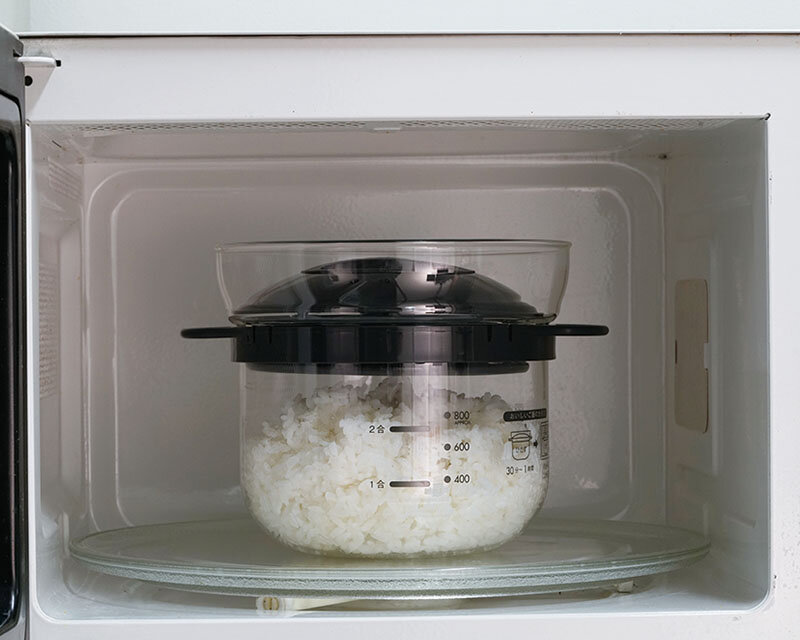 Microwave Glass Rice Cooker 1-2 go (Rice 150-300g)｜COOK｜HARIO Co