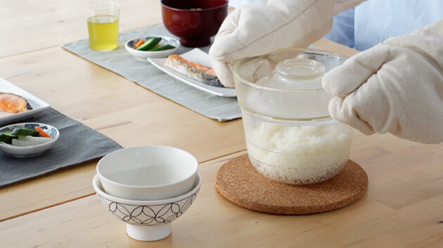 ICHIZENYA Microwave Glass Rice Cooker｜COOK｜HARIO Co., Ltd.