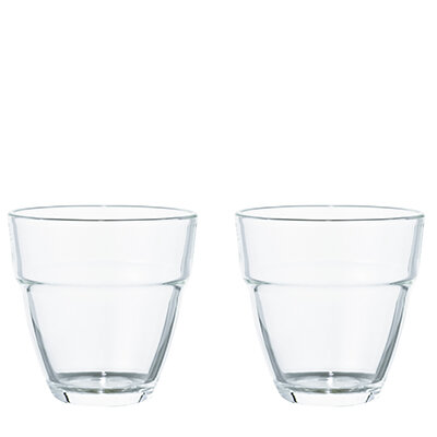Stackable Glass<br>2pc Set 
